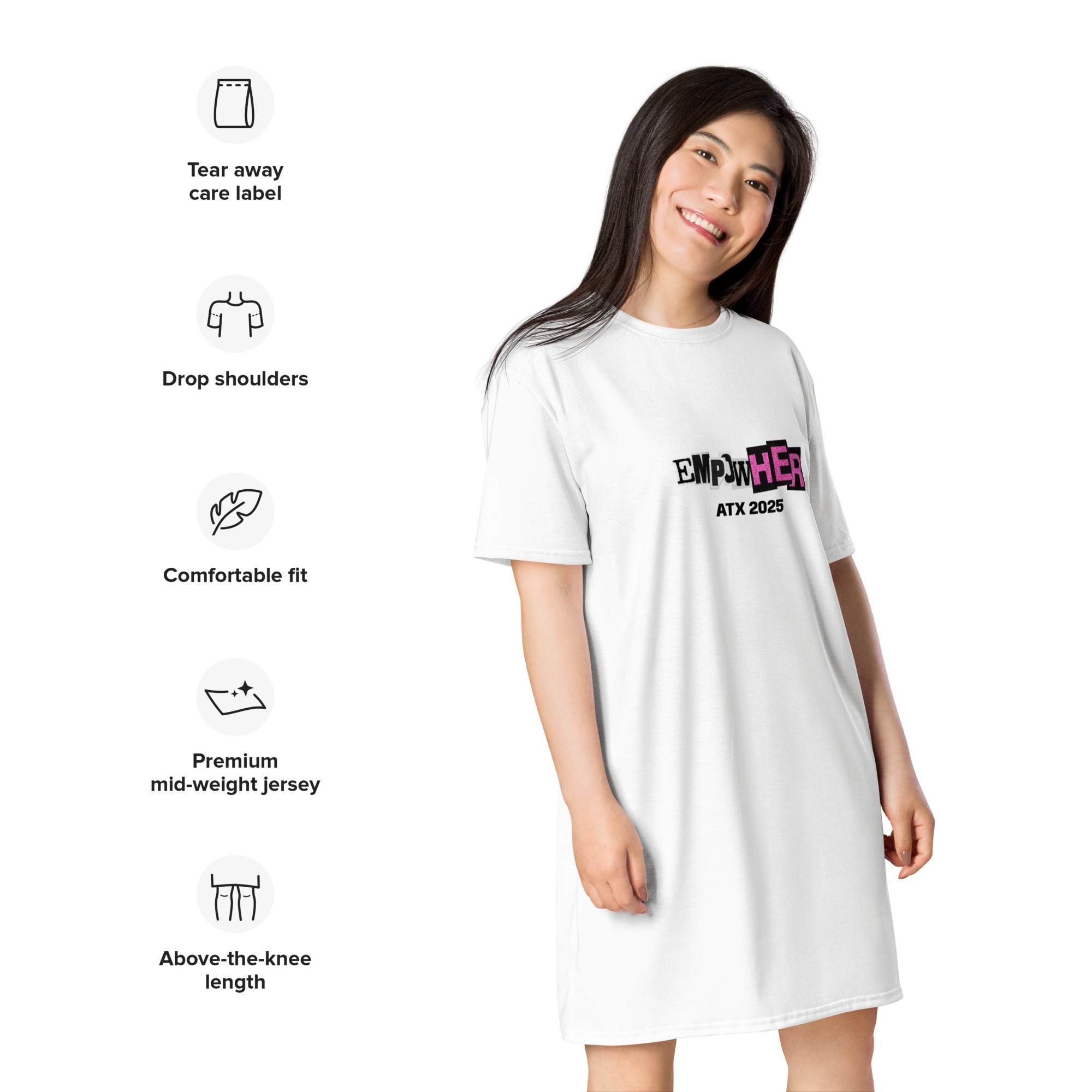 EmpowHER 2025 T-shirt dress - Image 2