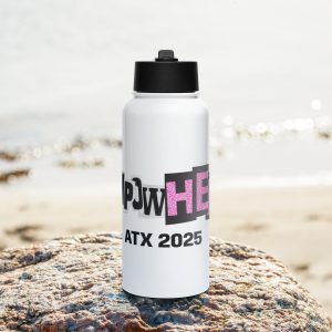 Stainless steel water bottle with a straw lid