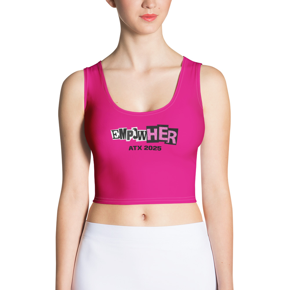 Hot Pink EmpowHER 2025 Sleeveless Crop Top